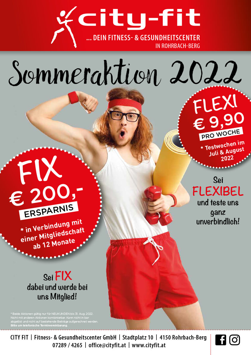 City Fit Rohrbach Berg - Sommeraktion 2022